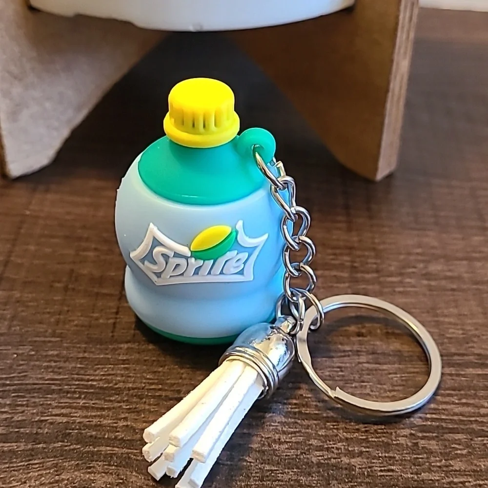 Sprite Soda Pop Bottle Keychain‎ with Tassel Novelty Collectible
